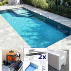 Easy Kit Sand Line, DIY-Poolset 3 x 10 x h 1,50, Skimmer Überlauf Sandfilter