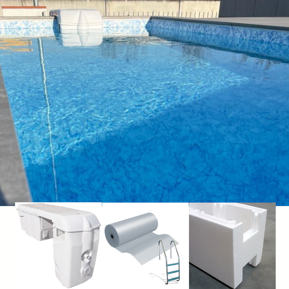 Easy kit basic, kit piscina fai da te 6 x 10 x h 1.50, skimmer