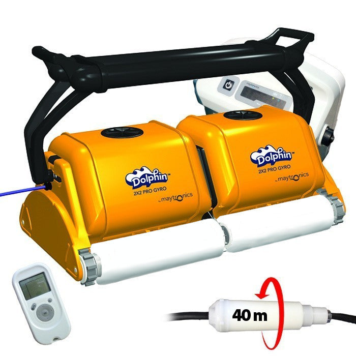 Robot pulitore Dolphin 2x2 Gyro per piscina in piastrelle spazzole kanebo