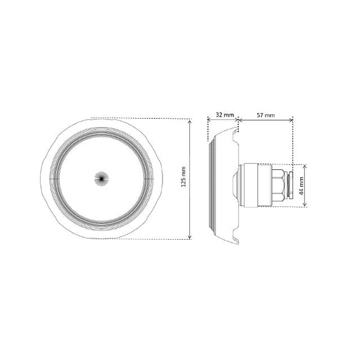 Faro / Lampada / Mini Proiettore per piscina, 500859 Seamaid, Led bianco, 12 Led 5W, misure 