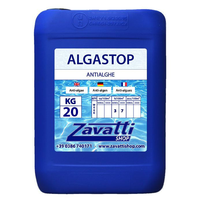 20 Lt Algastop antialghe liquido per piscina