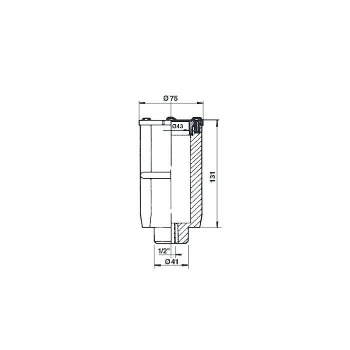 Ancoraggio in pvc per doccia Ø 43 mm Astralpool per modello Angel dimensioni