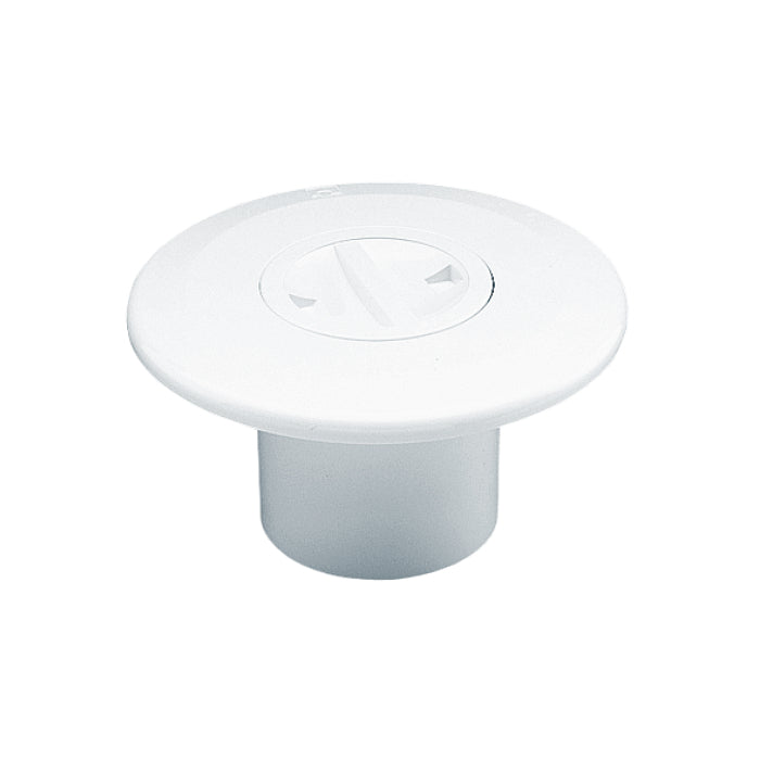 Bocchetta aspirafango in ABS ad incollaggio per piscina in cemento Astralpool bianco attacco esterno 50 mm