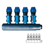 Colector modular de PVC - PN10 Ø 140 5XØ 2" con conexión lateral 3" - Pool's