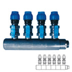 Collettore modulare in PVC - PN10 Ø 140 6XØ1 1/2" con attacco laterale 3" - Pool's