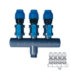 Modular PVC Manifold - PN16 Ø 90 4XØ 2" with Ø 2" Rear Connection - Pool's