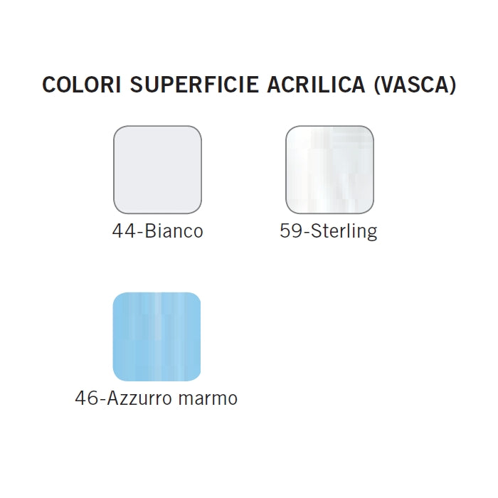 Vasca Spa Tokyo 70 da incasso con bordo sfioro colori interno vasca