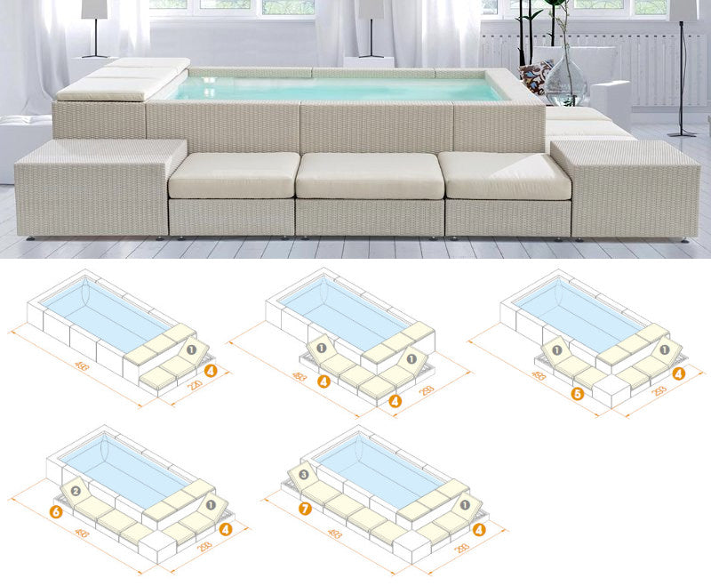esempi di composizione living piscina fuoriterra Laghetto Playa 3