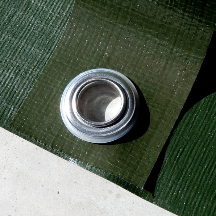 Copertura invernale 7 x 14 m per piscina - predisposta per tubolari - occhiellato con fasce