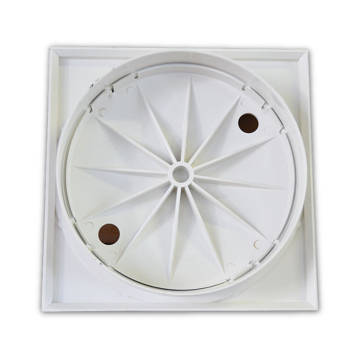 Coperchio rotondo completo di cornice quadrata per skimmer Pool's retro