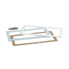 White frame set for Pool's flared mouth skimmer for metal panel pools 