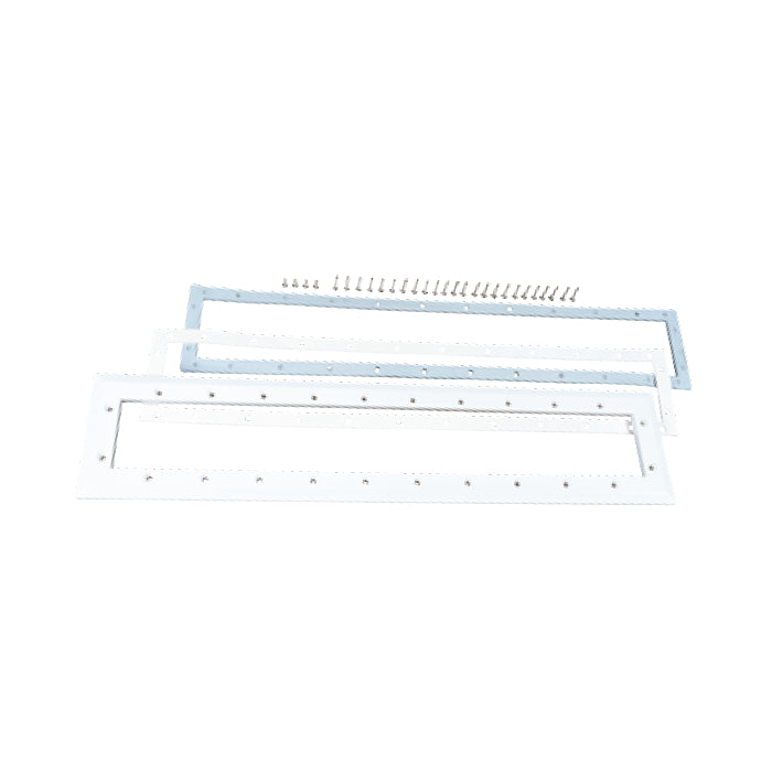 Cornice corredo bianco skimmer sfioratore Pool's per piscina in pannelli di metallo completo