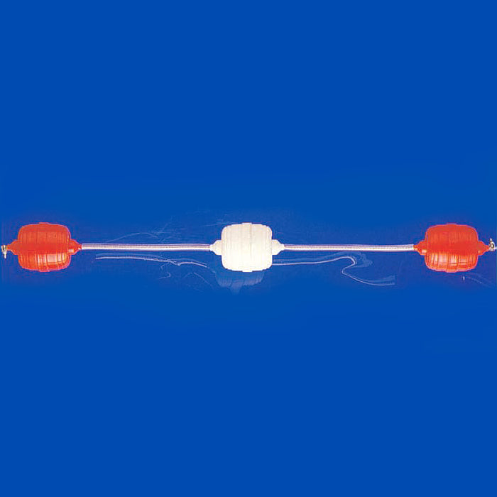 Corsia galleggiante NORM/30 da 25 m galleggianti ogni 30 cm Patentverwag rosso e bianco