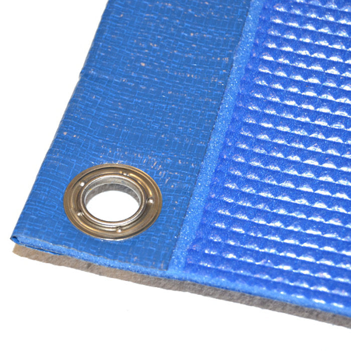 Copertura isotermica per piscina 4 x 8 mt mousse dettaglio occhiello e bordo