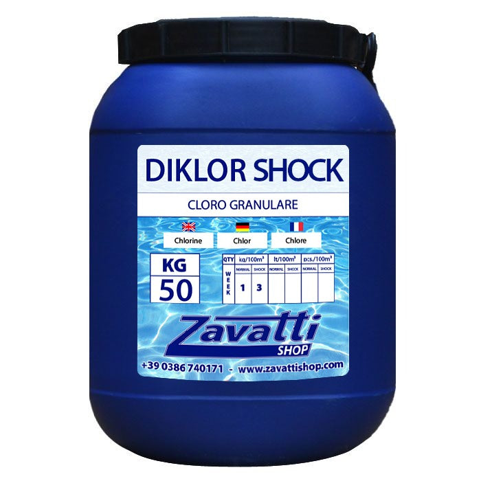 50 Kg Diklor Shock - cloro granulare per piscina