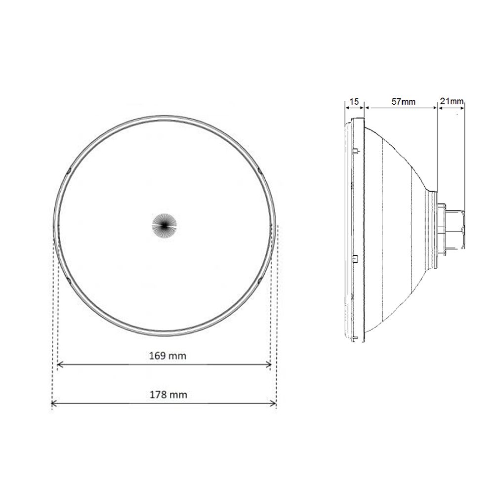 Kit rinnovo lampada ecoproof PAR56 con kit adattatore - colore bianco caratteristiche