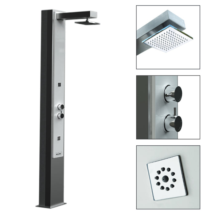 Doccia solare da esterno Iguazu con nebulizzatore - Astralpool in acciaio inox