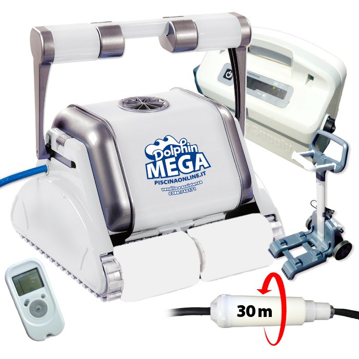 Robot pulitore piscina Dolphin Maytronics Mega Pro X per piscina in piastrelle