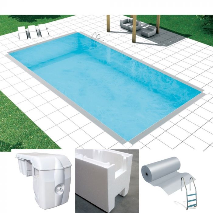 Kit piscina interrata in casseri 5x6|Piscina kit fai da te