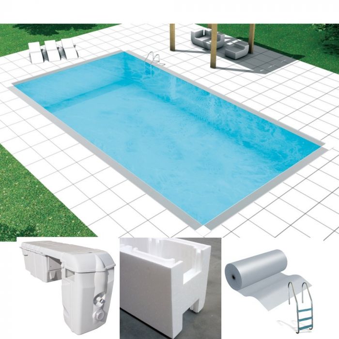 Kit piscina interrata in casseri 4x9|Piscina kit fai da te