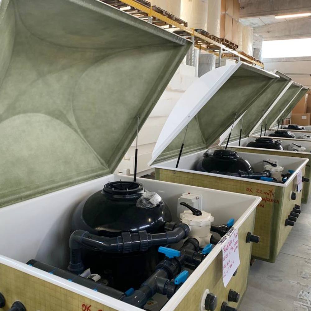 Locale tecnico con impianto completo da 22 mc/h pompa DAB 150 1,5 HP assemblato in italia