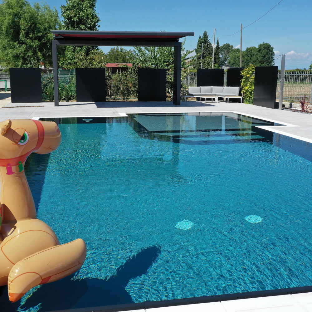 Easy kit Sfioro, kit piscina fai da te 4 x 8 m x h 1.40, filtro a sabbia