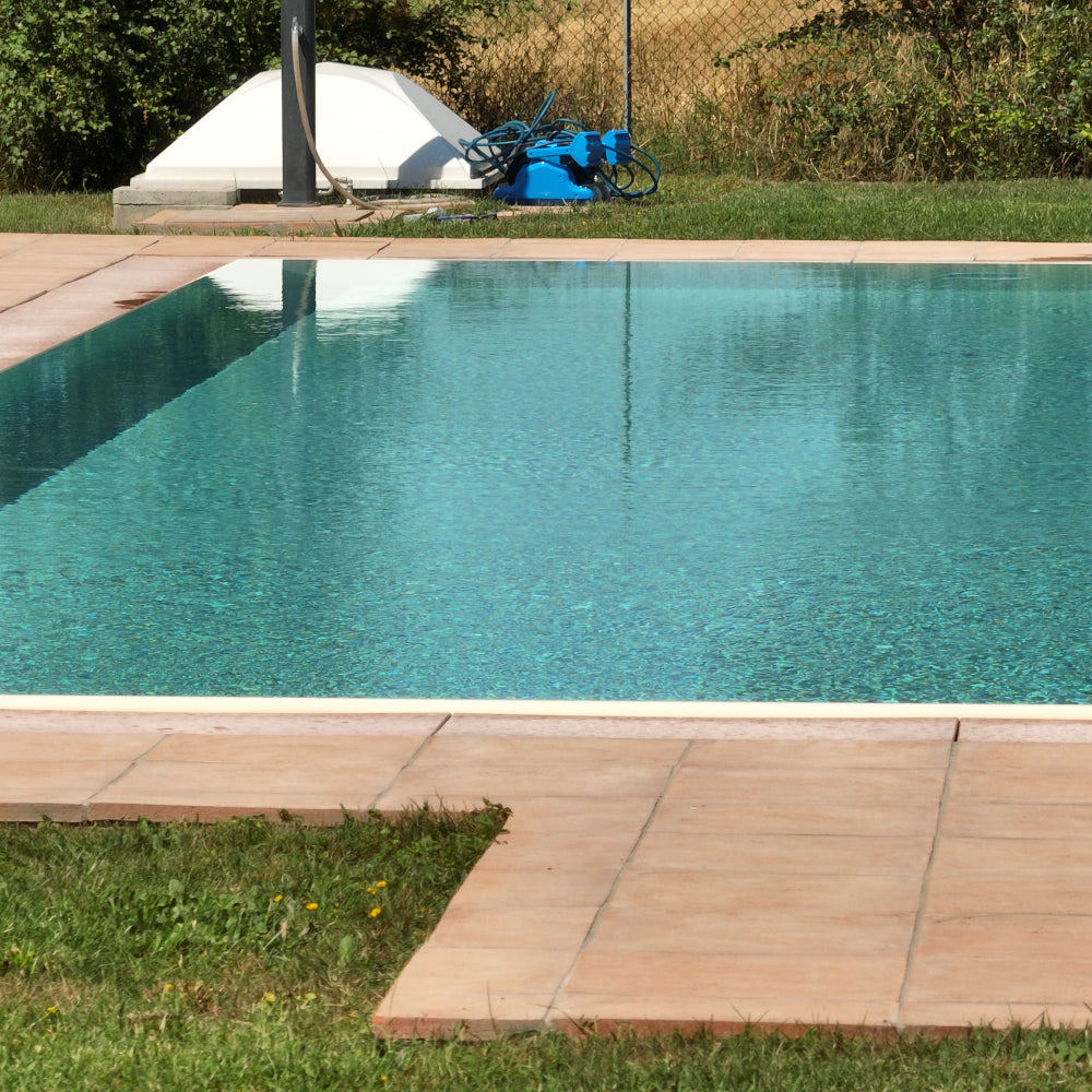 piscina a sfioro in kit, senza vasca di compenso