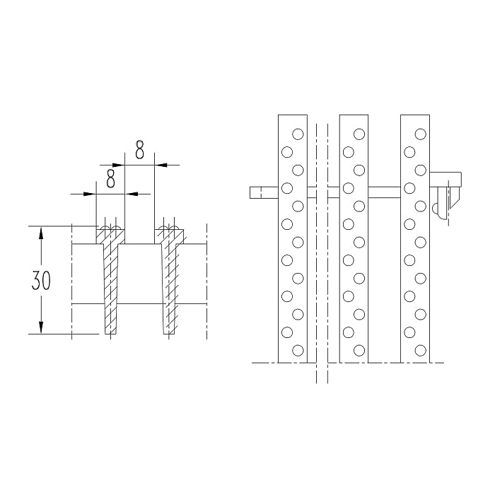 Griglia rettilinea arrotolabile modello SP/14 (prezzo al m) Patentverwag disegno tecnico