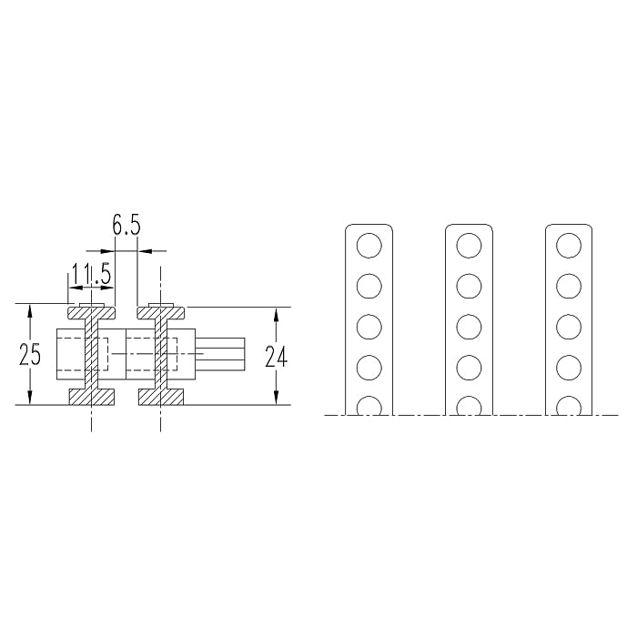 Griglia rettilinea rigida modello GM/20 prezzo al m Patentverwag disegno tecnico