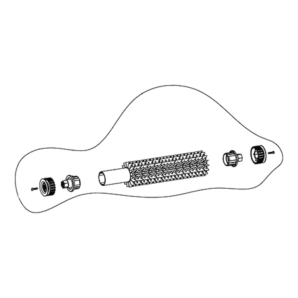 Maytronics 99955380-ASSY | Gruppo spazzola grigia posteriore Dolphin serie E - dettaglio esploso