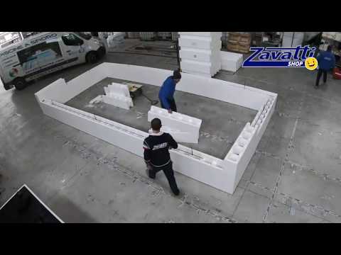 Bancale 20 casseri Easyblok h30 per costruzione piscina skimmer