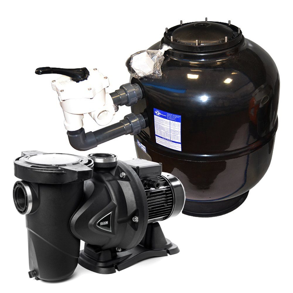 Impianto di filtrazione completo Fiberpool 15 MC/H con pompa DAB 1 hp euroswim