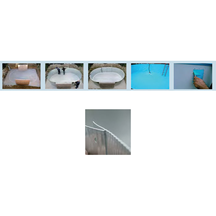 Piscina da interrare 700 x 320 x h 150 cm filtro SABBIA rigida in acciaio In Ground Pool Grè - istruzioni di montaggio