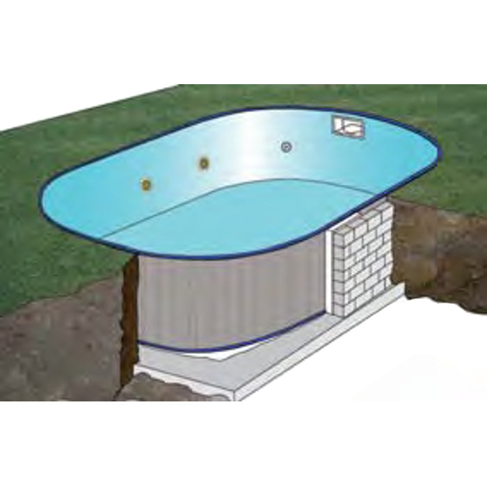 Piscina da interrare 700 x 320 x h 150 cm filtro SABBIA rigida in acciaio In Ground Pool Grè - montaggio