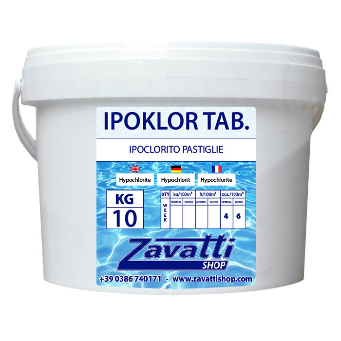 10 Kg Ipoklor Tab - ipoclorito di calcio in pastiglie da 200 gr