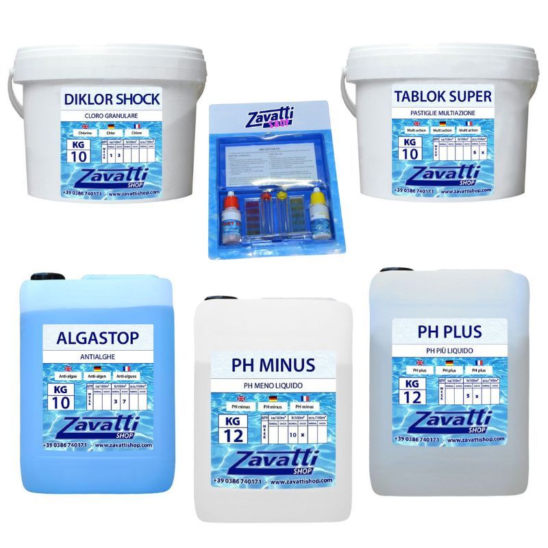 Kit disinfezione specifico per piscine a sfioro