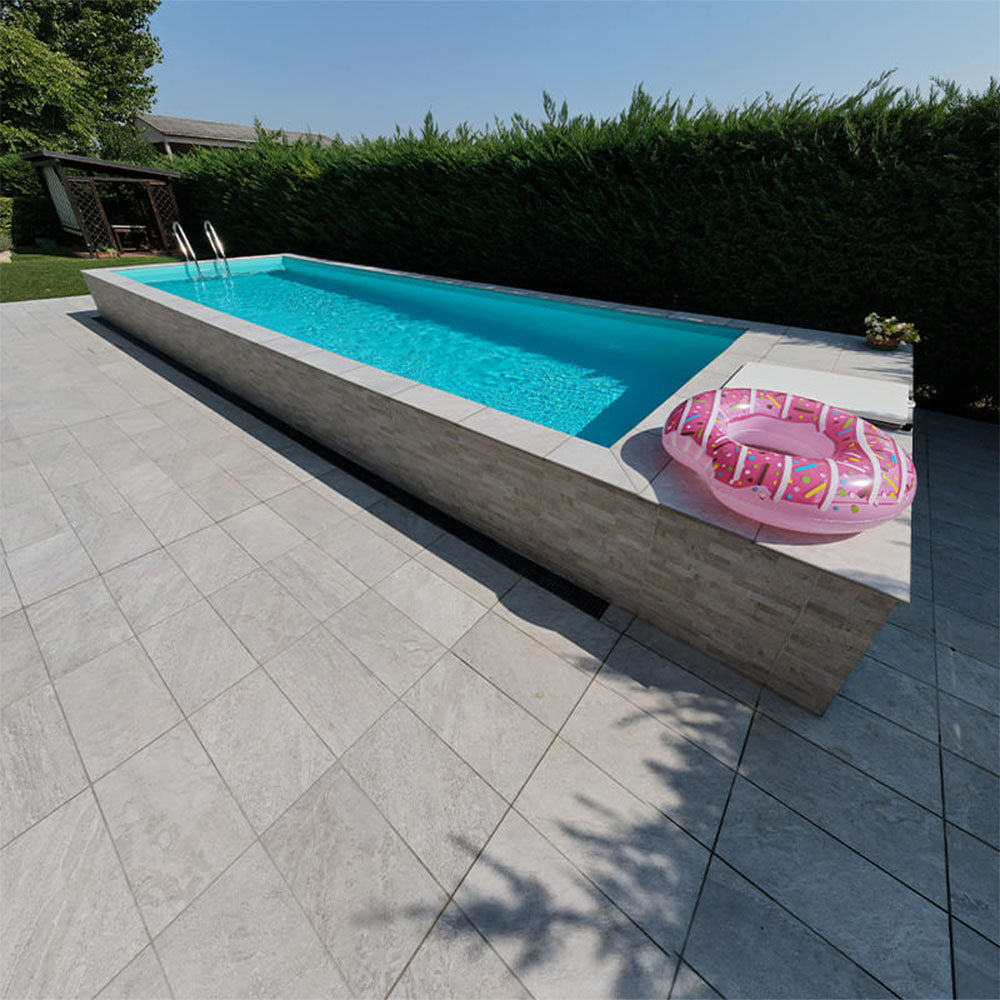Kit costruzione piscina con doppio muro filtrante design 