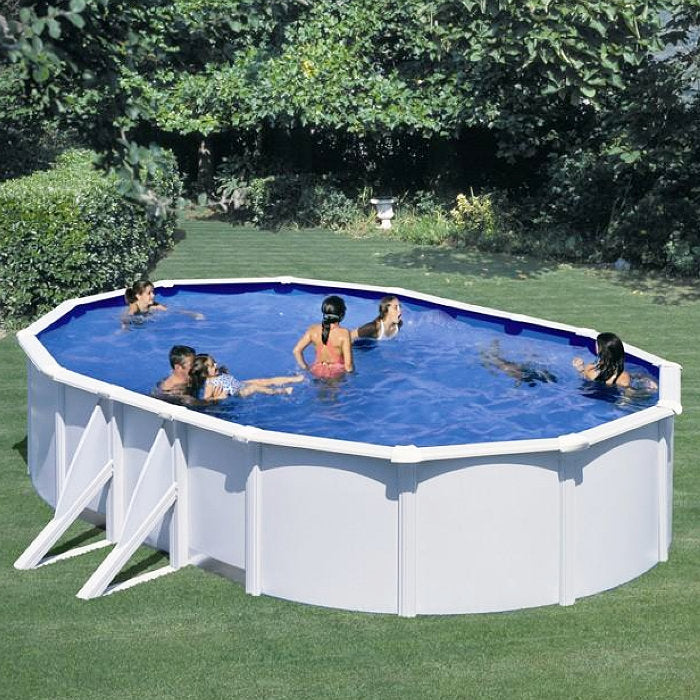 BORA BORA - 610 x 375 x h120 cm - filtro CARTUCCIA - Piscina fuoriterra rigida in acciaio colore bianco Dream Pool - Grè esempio