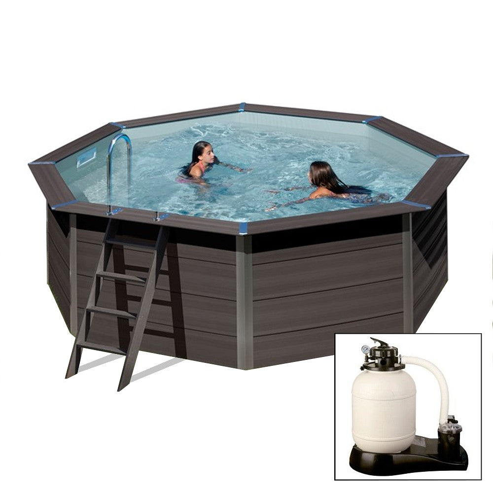 AVANTGARDE ø410 x h124 cm - filtro a sabbia - piscina fuoriterra in materiale composito