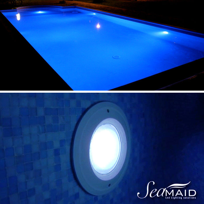 Lampada faro a led bianco Seamaid Ecoproof per piscina PAR 56 30 Led 14,7W tenuta stagna illuminazione led
