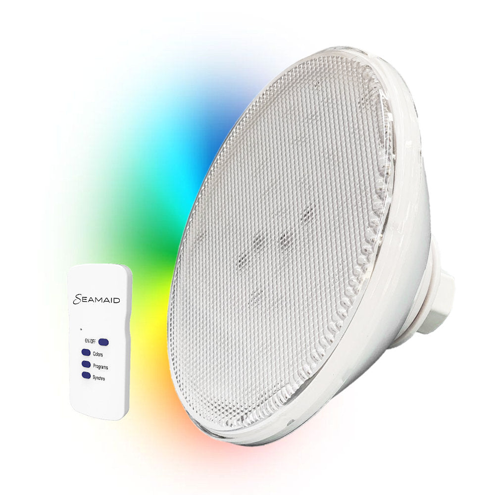 Seamaid 502679 Lampada piscina PAR56 Ecoproof, 90 Led RGB con telecomando, 16W