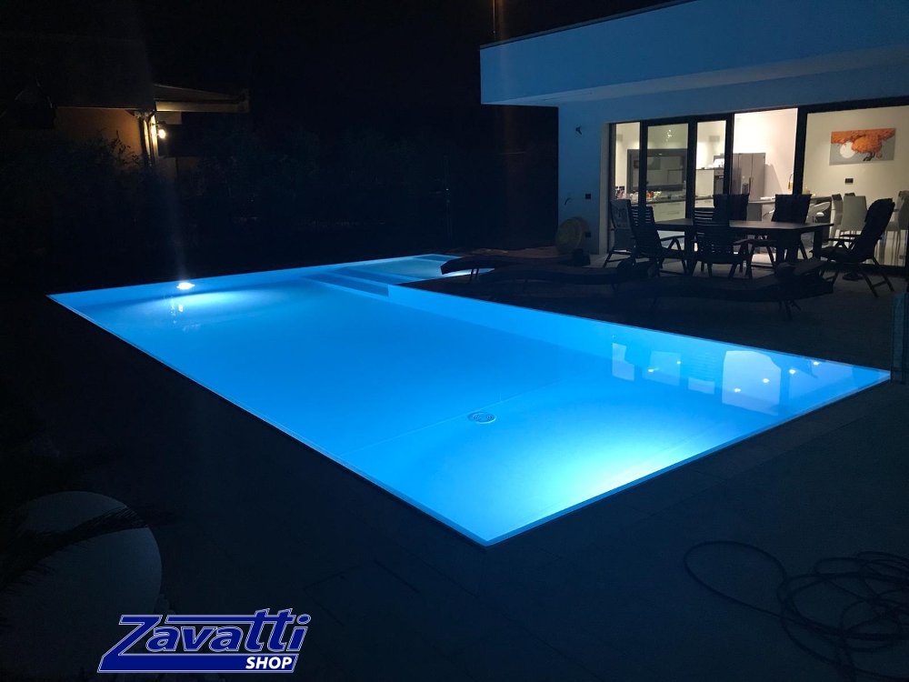 Lampada faro per piscina standard PAR56 Seamaid, 60 Led bianco 13W, piscina zavatti illuminata