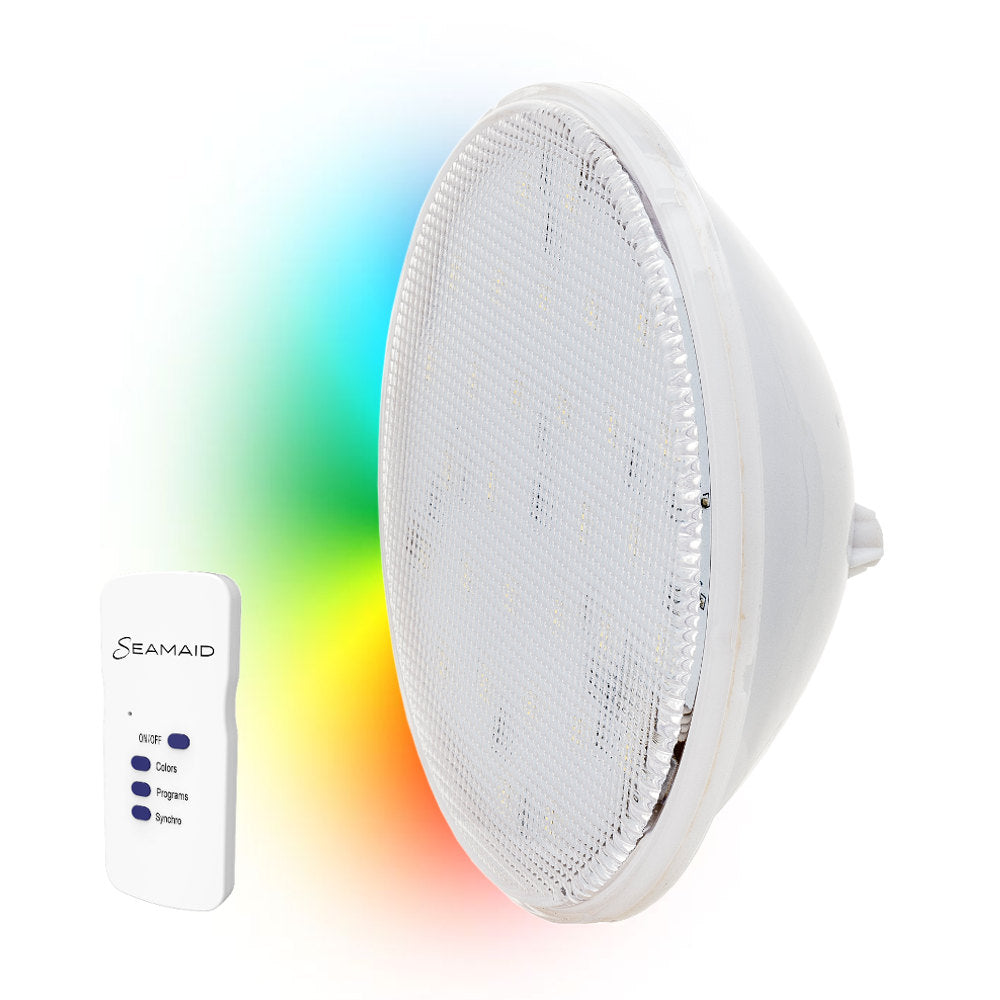 Faro per piscina led PAR56 Seamaid, 90 Led RGB con telecomando 16W
