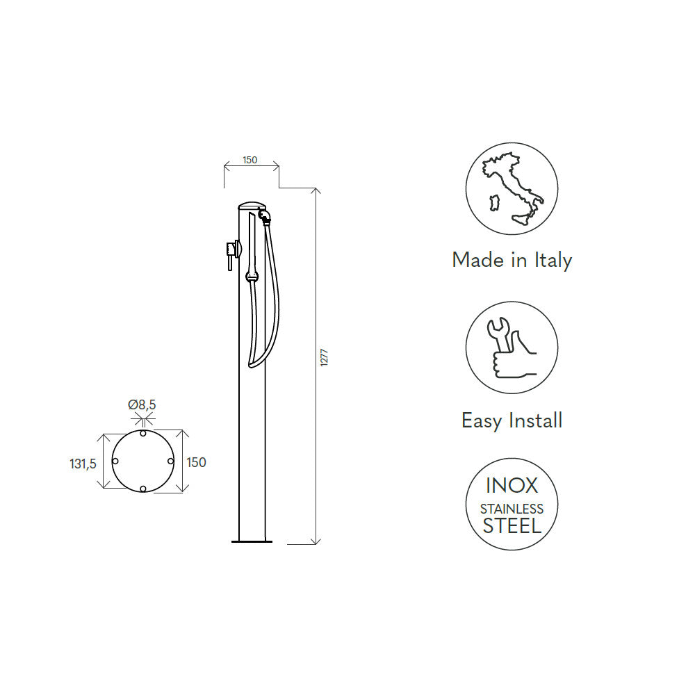 Doccia da esterno FLEX-M Solarjet Tecnocontrol Ati scheda tecnica