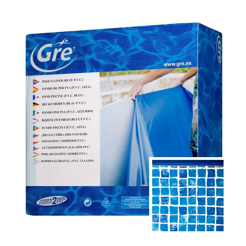 Liner MOSAICATO 50/100 per piscina GRE' ovale 915 x 470 x h132 cm