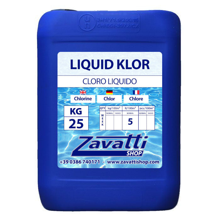 25 L Liquid Klor - cloro liquido per piscina