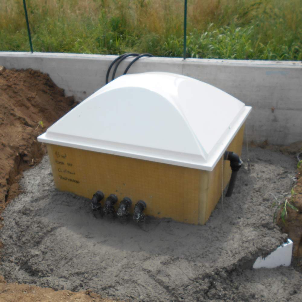 Locale tecnico per impianto di filtrazione piscina interrato