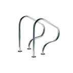 Coppia maniglioni / corrimano di risalita piscina Ø 43 mm 800x800 mm in inox per cemento