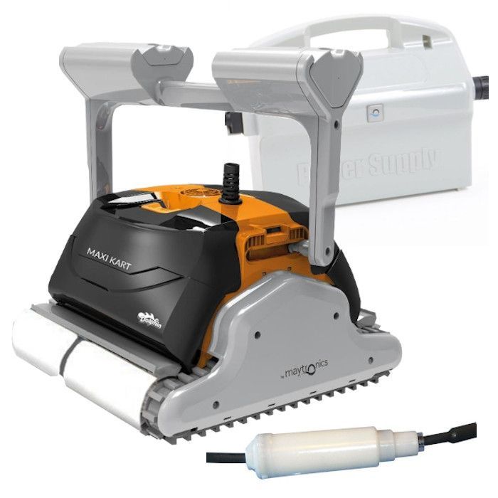 Robot pulitore per piscina Dolphin Maxi Kart Gyro Cavo 30 m & Spazzole Kanebo