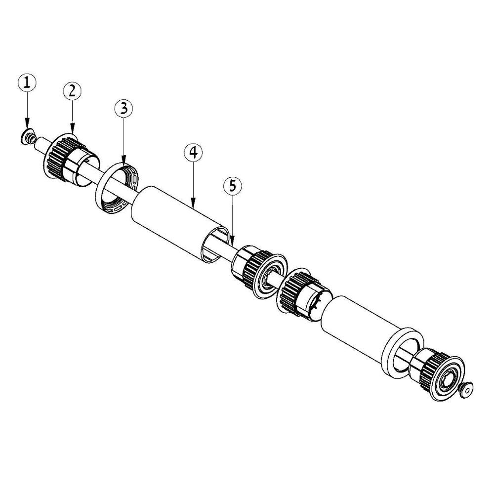 Maytronics 99955956-ASSY | Set 2 rulli corti con inserto per nuovi robot Dolphin - esploso